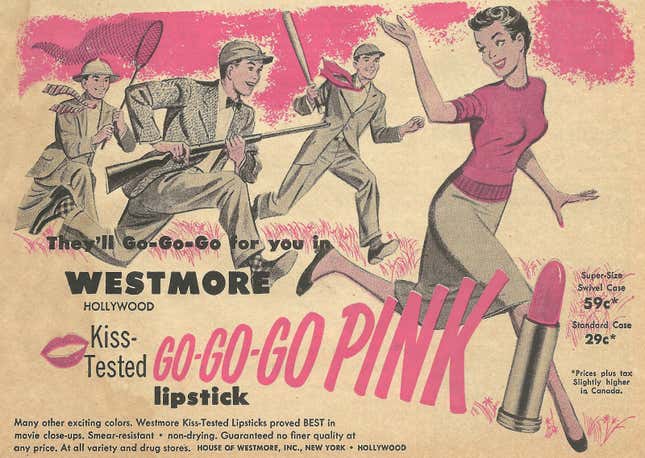 Lipstick ad from the 1950s.