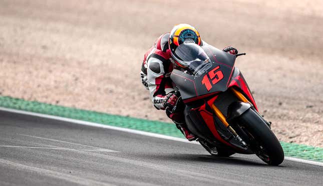 Image for article titled Ducati&#39;s V21L Electric Racer Sounds Like The Science Of Speed