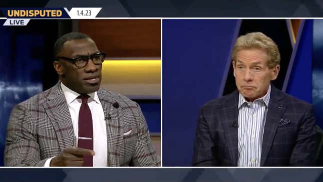 Image for article titled Shannon Sharpe’s Return to Undisputed Leads to Tense Confrontation With Skip Bayless