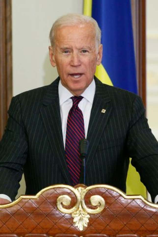 Biden in Kiev, 2017.