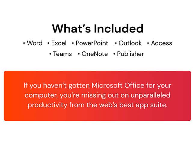 Image for article titled Get Microsoft Office for Mac or Windows For Life for $30