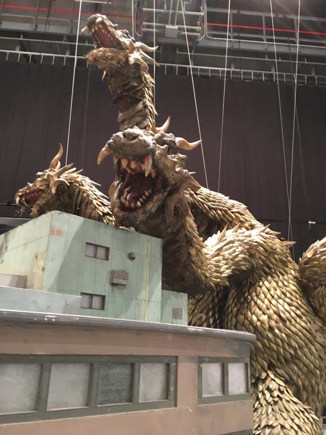 King Ghidorah’s heads were controlled like a marionette.