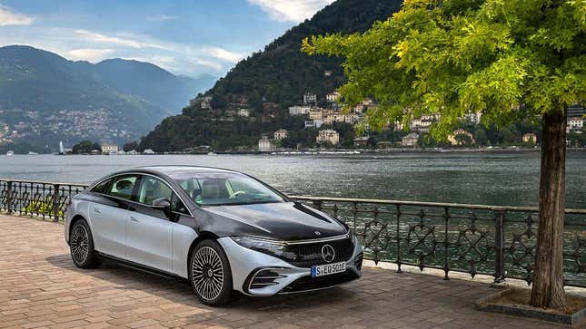 The Mercedes-Benz EQS is one of a few models that will have access to automated valet parking.