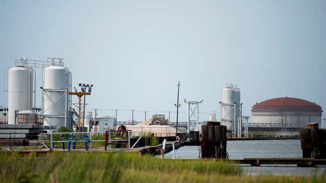 A LNG processing plant is seen in Cameron, Louisiana.