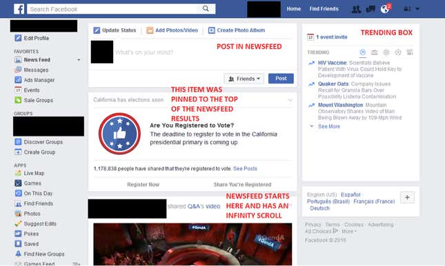 Image for article titled Five subtle ways Facebook could influence the US presidential election this fall