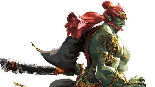 Art of Ganondorf shows his new design in Tears of the Kingdom.
