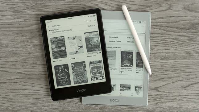 The Kindle Paperwhite 5 Signature Edition is all about the reading, where as devices like the Onyx Boox Nova Air includes stylus support for note taking as well.