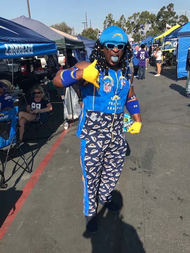 The Bolt Pride Brotha gears up for another game.