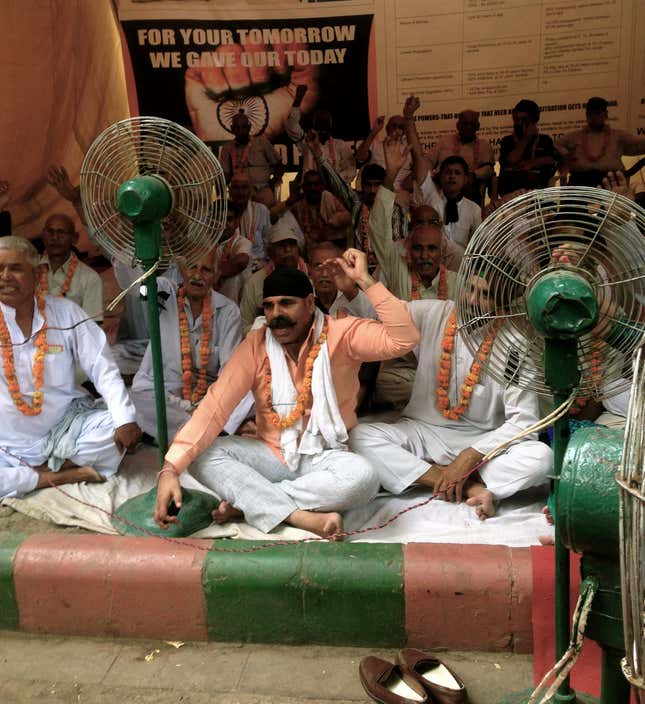 Protesters at Jantar Mantar.