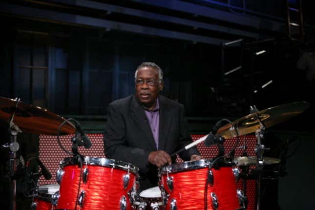 Clyde Stubblefield on Late Night With Jimmy Fallon on March 29, 2011 (Lloyd Bishop/NBC/NBCU Photo Bank via Getty Images)