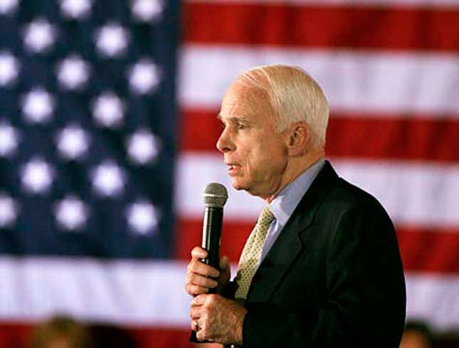 Image for article titled McCain Courts Youth Vote With Lengthy Speech On Forbearance, Morality