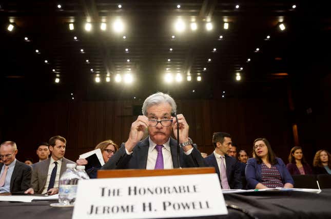 Federal Reserve Chair Jerome H. Powell takes his seat to testify before a U.S. Senate Banking, Housing, and Urban Affairs Committee hearing on "The Semiannual Monetary Policy Report to the Congress" on Capitol Hill in Washington, U.S., March 7, 2023.