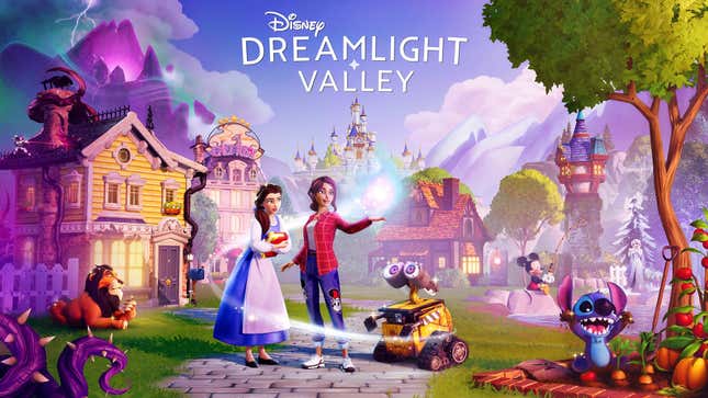 Box art shows a group of Disney characters hanging out in a colorful cartoon village.