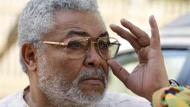 Former president of Ghana, Jerry Rawlings