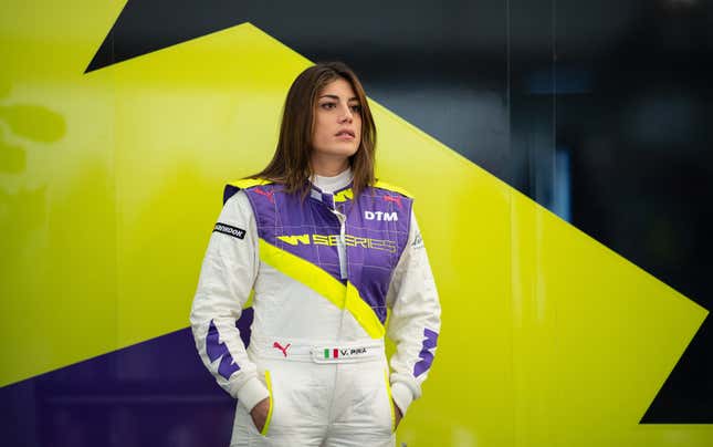 Vicky Piria during W Series testing at the Hockenheimring.
