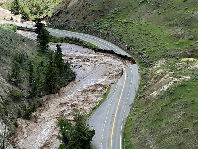 Road with a chunk missing