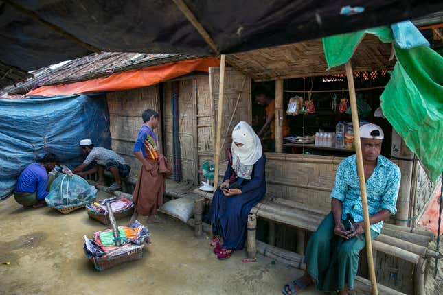 Rohingya refugees at a camp in Cox’s Bazaar, Bangladesh in October 2019.