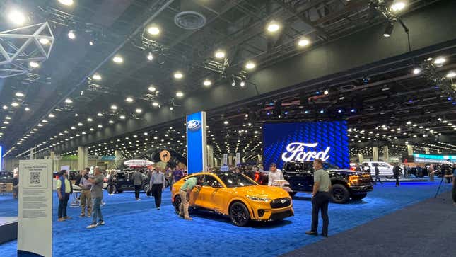 Ford Motor Company’s display at the 2022 North American International Auto Show.