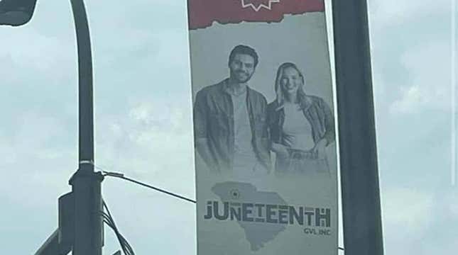Image for article titled WTF: South Carolina City Uses White Models to Promote Juneteenth Celebrations