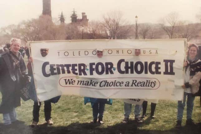 Employees of the Center for Choice at a march in Washington, D.C.