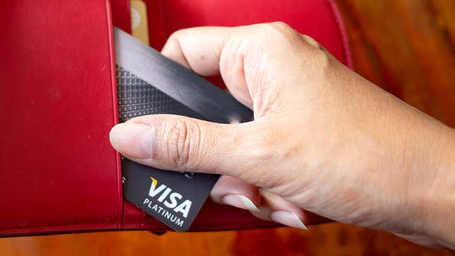 Image for article titled Visa Announces Cards Can Now Be Inserted, Swiped, Tapped, Bent, Clapped, Rolled, Shoved, Thrown, Dangled, Slid, Or Whacked