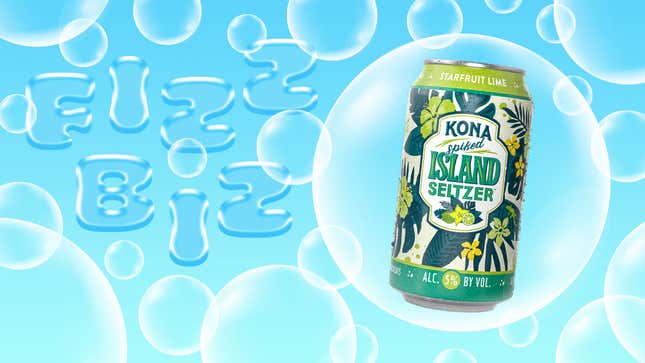 Product shot of Kona Spiked Island Seltzer Starfruit Lime flavor