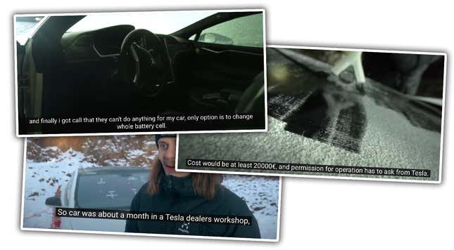 Image for article titled Watch A Finn Blow Up His Tesla Model S With Dynamite