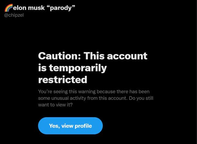 Elon Musk Parody Accounts Suspiciously Suspended From Twitter