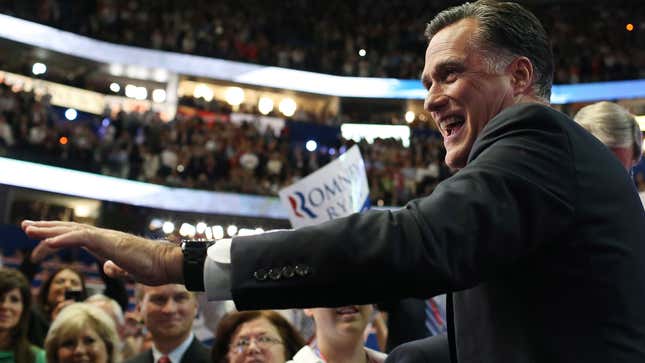 Image for article titled Mitt Romney Graciously Accepts Thing He Has Paid Millions Of Dollars For