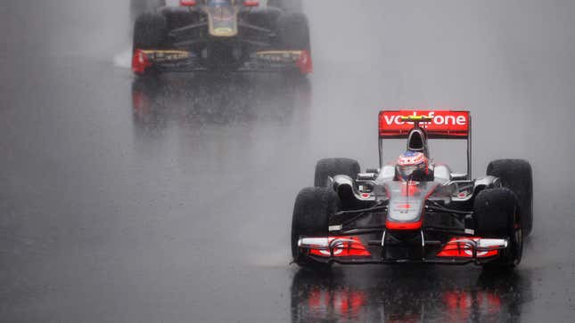 McLaren’s Jenson Button on his way to victory at the 2011 Canadian Grand Prix