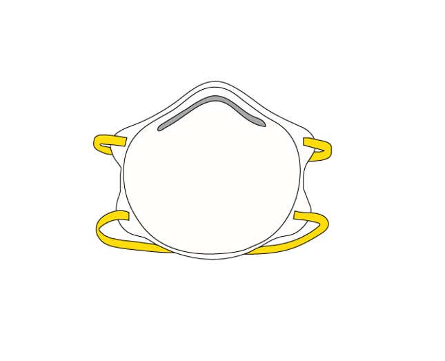 An illustration of a N95 mask.