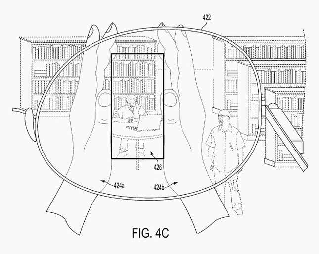 Image for article titled Google wants you to use your fingers to take photos on the next Google Glass
