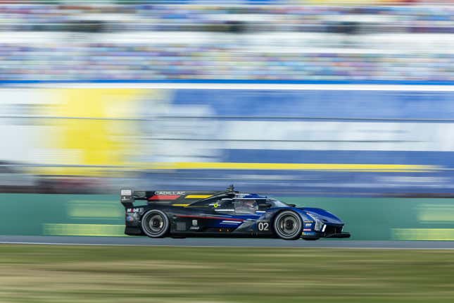 The No. 2 Cadillac Racing V-Series.R on track at Daytona.