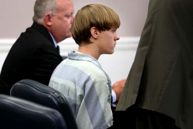 Dylan Roof, the suspect in the mass shooting that left nine dead in a Charleston church last month, appears in court July 18, 2015 in Charleston, South Carolina. 