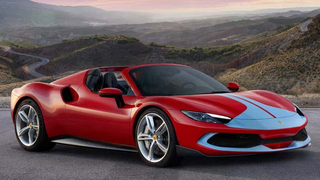 Image for article titled The Ferrari 296 GTS Is The First V6 Ferrari Spider For The Road
