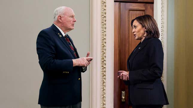 Image for article titled Kamala Harris Asks If She Can Put West Wing Docent Down As Reference