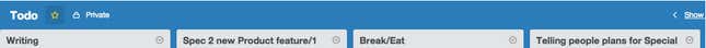 column headings
