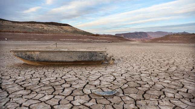 Lake Mead’s declining water levels are a result of a climate change-fueled megadrought and increased water demands out West. 