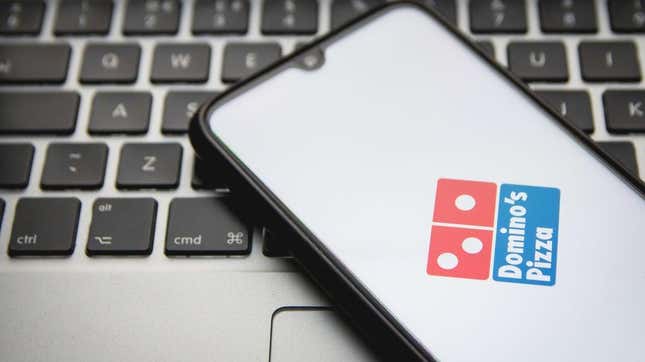 domino's logo on cell phone