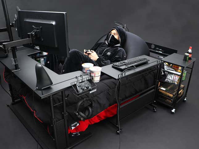 Image for article titled This Is An Excellent Gaming...Bed