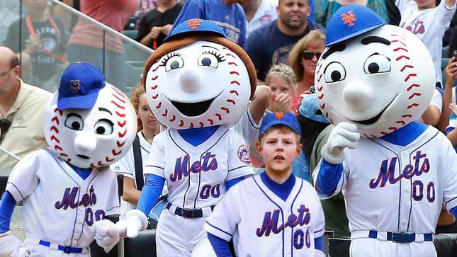 Image for article titled Mr. Met’s Son Beginning To Think He Adopted