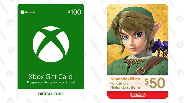Xbox Gift Cards | 10% off | Amazon
Nintendo Gift Cards | 10% off | Amazon