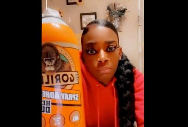 Image for article titled Please Stop Attacking &#39;Gorilla Glue Girl&#39; Tessica Brown