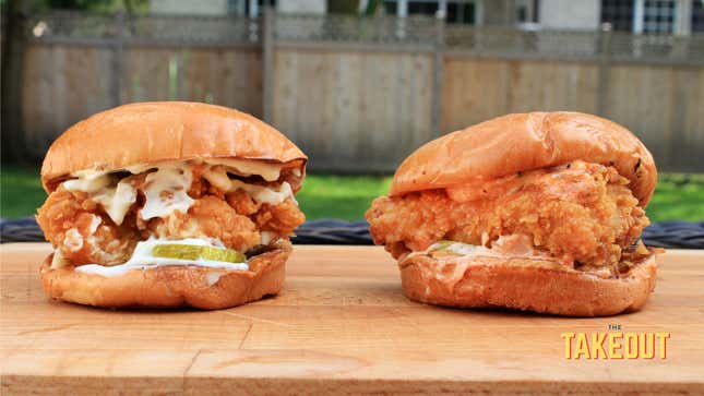 Image for article titled The rumors are true: Popeyes' fried chicken sandwich is better than Chick-fil-A's