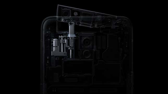 Imagen para el artículo titulado Oppo Reno 10x Zoom: el teléfono que esconde su cámara cuando detecta que se está cayendo