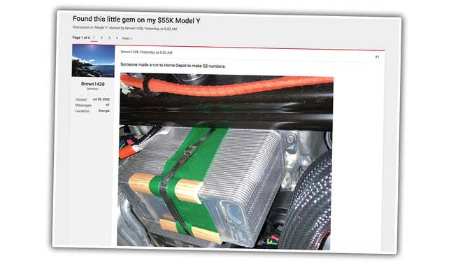 Image for article titled Tesla Model Y Owners Have Found Home Depot Shit Used To Mount A Critical Part