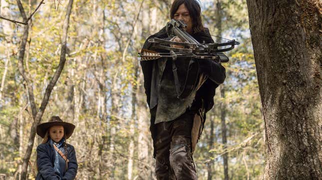 A scene from AMC’s The Walking Dead, which is coming to an end in 2022. 