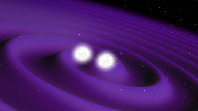 Artist’s depiction of colliding neutron stars