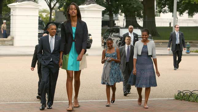 Image for article titled White House Officials Confirm Malia Obama Now Seven Feet, Nine Inches Tall