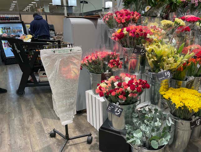 Image for article titled Flower In Bucket Nearest To Grocery Checkout Deemed Girlfriend’s Favorite